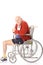 Elderly handicap man in wheelchair