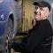 Elderly happy mechanic