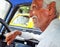 Elderly Indian Taxi Driver in Mumbai, India