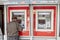 Elderly iranian man withdraws money from an ATM machine, Yazd.