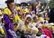 Elderly Japanese Festival Dancers in wheelchairs