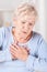 Elderly lady with chest pain