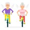 Elderly lifestyle. Seniors activities. Grandparents healthy lifestyle.