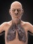 Elderly Male with Lung Cancer Illustration