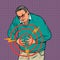 an elderly man abdominal pain, diseases of the stomach, intestines or other internal organs