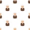 Elderly Man Avatar Icon Seamless Pattern