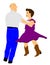Elderly man dancing with woman