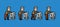 Elderly man with walker pixel art style walking cycle animation