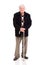 Elderly man walking stick