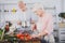 Elderly marriage on culinary workshop