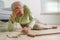 Elderly people accident slip and fall, Accident of senior slip and fall to floor