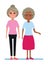 Elderly people avatar cartoon character