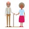 Elderly people avatar cartoon character