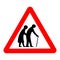 Elderly people road sign