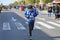 An Elderly Runner In Marathon Race