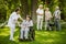 Elderly spending time in the garden