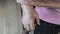 Elderly swollen hand or edema hand syndrome