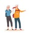 Elderly tourists concept