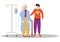 Elderly welfare flat vector illustration