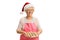Elderly woman with baked christmas pie