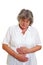 Elderly woman with stomach cramps