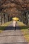 Elderly woman walking in the park