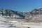 Eldorado Canyon in Boulder County, Colorado on a Sunny Day with Snow