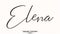 Eleanor Elena Female name - in Stylish Lettering Cursive Typography Text