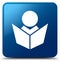 Elearning icon blue square button