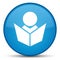 Elearning icon special cyan blue round button