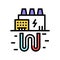 electic energy plant color icon vector illustration