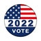 Election 2022 in united states - graphic for Election voting with flag in circle form