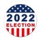 Election 2022 in united states - graphic with flag in circle form