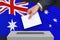 Election in Australia - voting at the ballot box