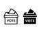 Election ballot box icon for apps and websites