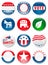 Election campaign buttons