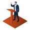 Election candidate icon, isometric style