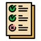 Election form icon color outline vector