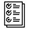 Election form icon, outline style