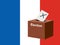 Election in France. Voting ballot box with text Ã‰lection