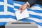 Election in Greece - voting at the ballot box