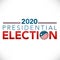 Election header banner & Vote 2020 with Patriotic Stars and Stripes Theme