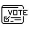 Election list icon outline vector. Vote poll