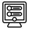 Election monitor icon outline vector. Vote poll