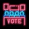 Election neon glow icon illustration