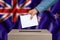 Election in New Zeland - voting at the ballot box