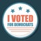 Election pin vector isolated. Vote for president