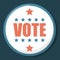 Election pin vector isolated. Vote for president