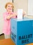 Election - Senior Woman Casts Ballot