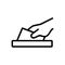 Election voting icon vector. Isolated contour symbol illustration